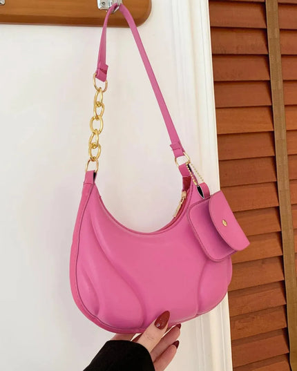 PU Leather Shoulder Bag with EarPods Bag