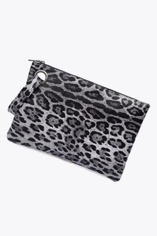 Leopard PU Leather Clutch