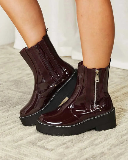 Forever Link Side Zip Platform Boots - ShopEasier