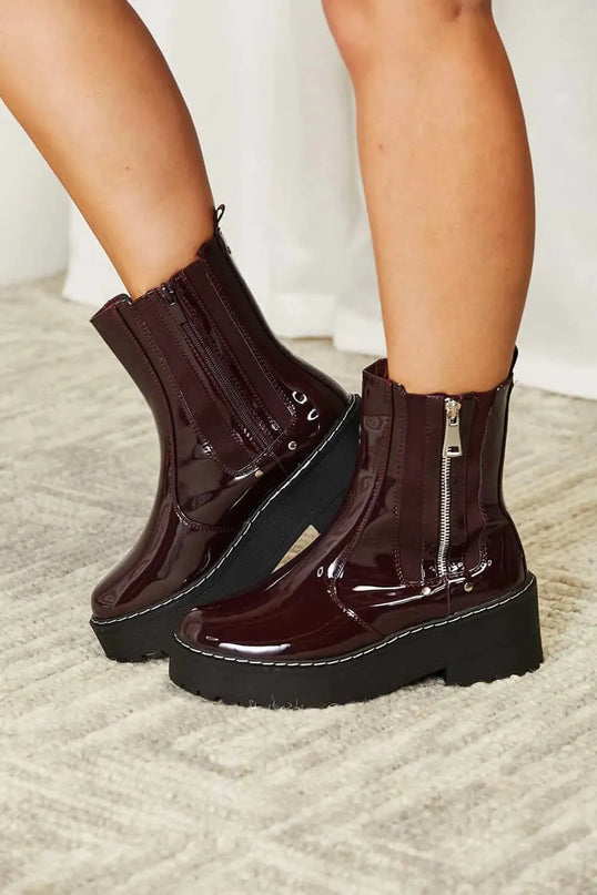 Forever Link Side Zip Platform Boots - ShopEasier