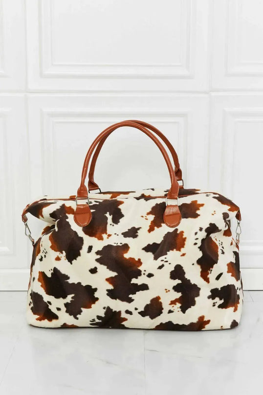 Bolso de fin de semana de felpa con estampado animal