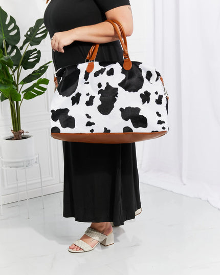 Bolso de fin de semana de felpa con estampado animal