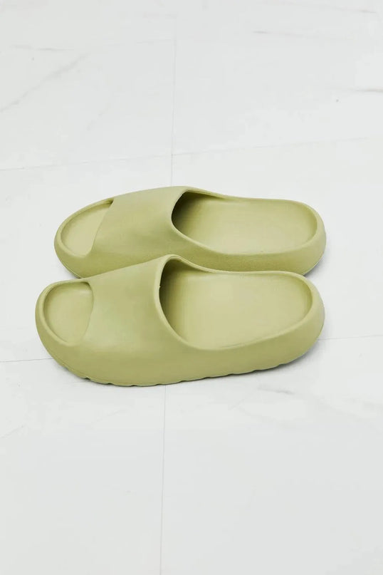 NOOK JOI Cozy Comfort Slides in Green