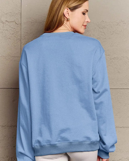 Simply Love Full Size 2024 Round Neck Dropped Shoulder Sweatshirt - ShopEasier