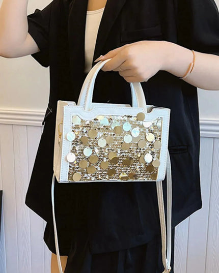 PU Leather Sequin Handbag