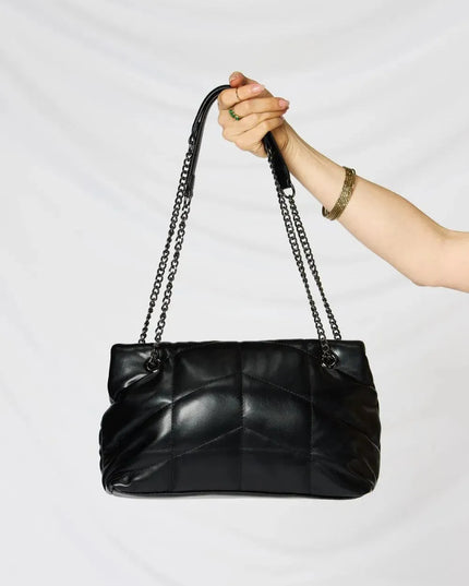 SHOMICO PU Leather Chain Handbag