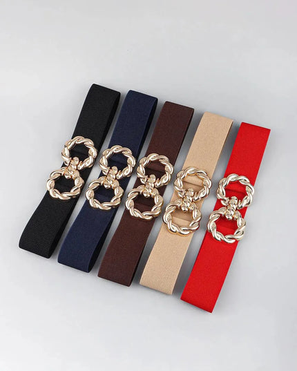 Elastic Belt with Zinc Alloy Buckle