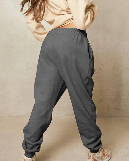 Angel Graphic Long Sweatpants with Drawstring - Simply Love Collection