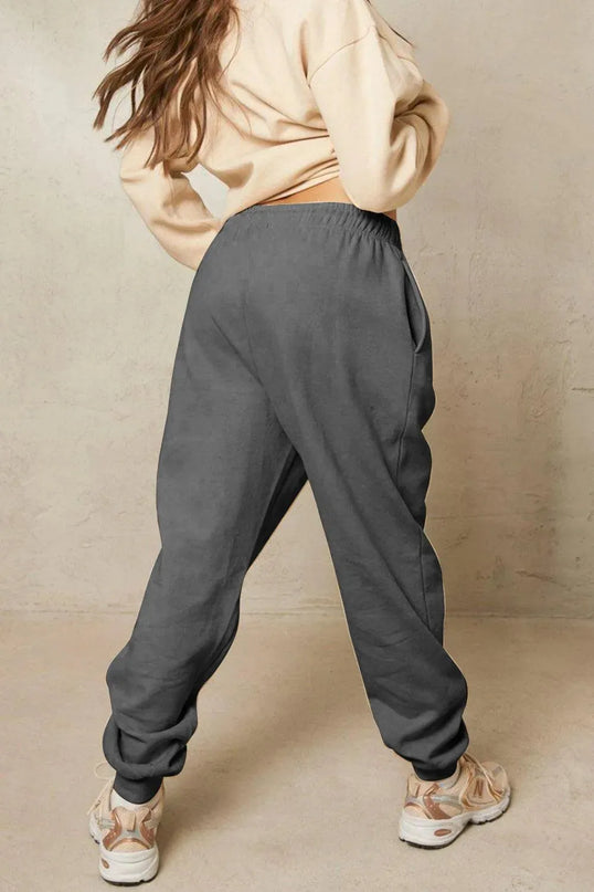 Angel Graphic Long Sweatpants with Drawstring - Simply Love Collection