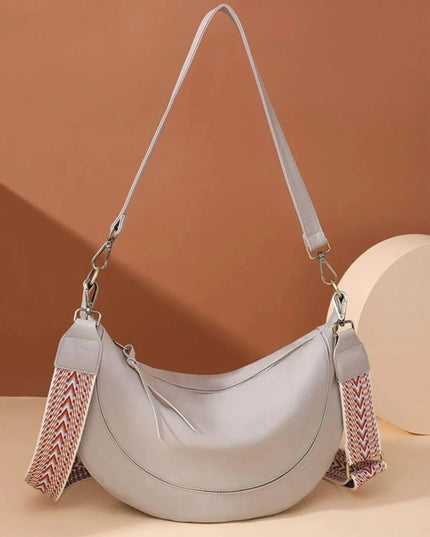 PU Leather Removable Strap Crossbody Bag