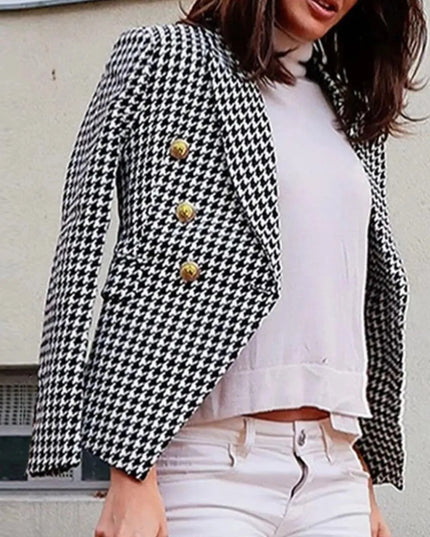 Blazer de manga larga con cuello de solapa