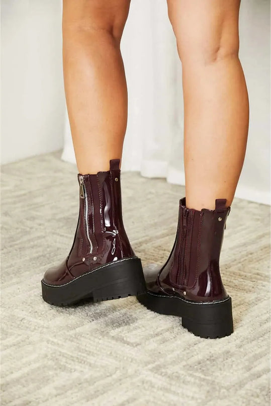 Forever Link Side Zip Platform Boots - ShopEasier