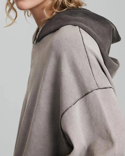 Cozy Cotton Drop Shoulder Hoodie with Front Pocket