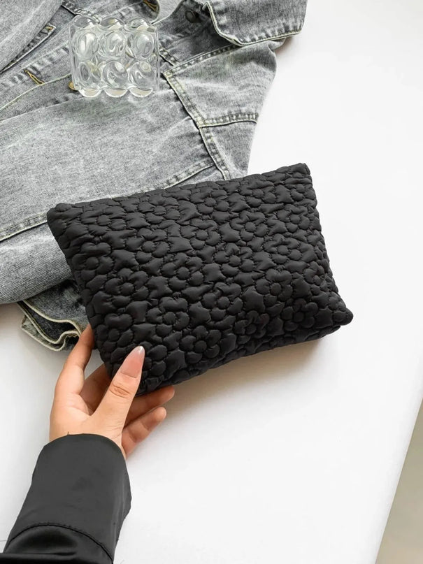 Floral Patterned Polyester Evening Clutch