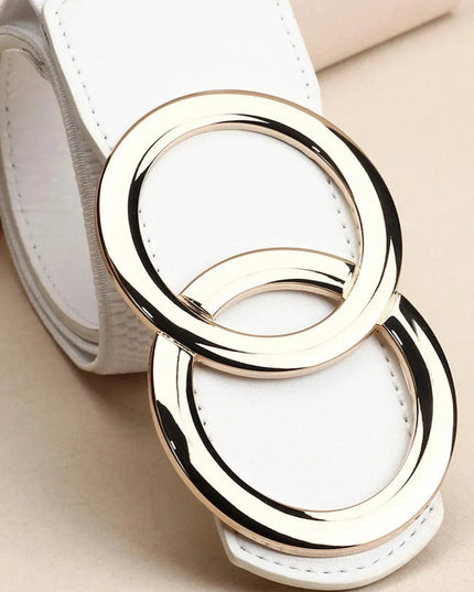 Zinc Alloy Buckle Elastic PU Belt - ShopEasier