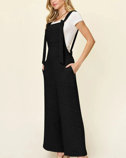 Double Take Full Size Sleeveless Wide Leg Jumpsuit - ShopEasier