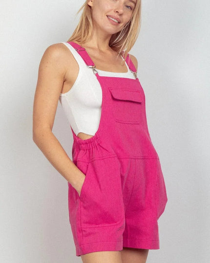 VERY J Adjustable Suspender Overalls with Pockets - ShopEasier