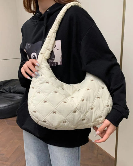 Bow Polyester Shoulder Bag