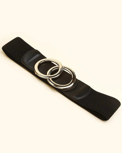 Zinc Alloy Buckle Elastic PU Belt - ShopEasier