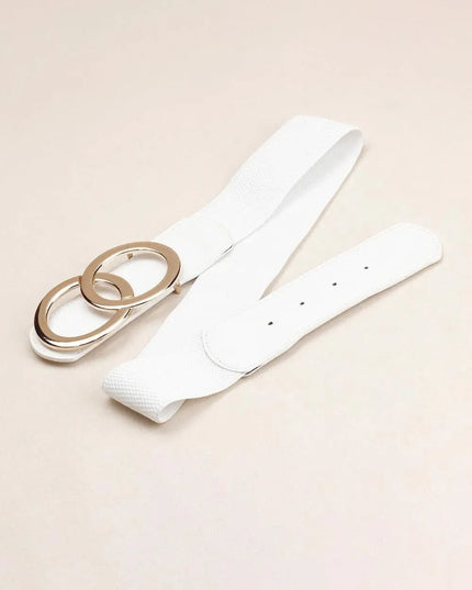 Zinc Alloy Buckle Elastic PU Belt - ShopEasier